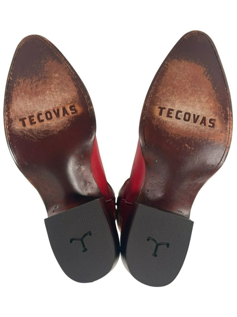 Tecovas The Abby Crimson Cowhide Leather Western Boots Women's Size 9B LIKE NEW - Picture 10 of 15